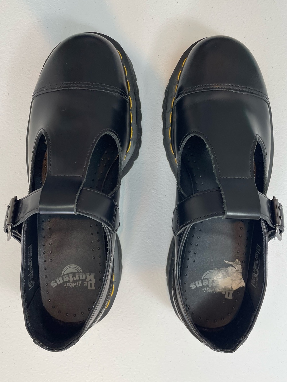 Dr. Martens Bethan Black T-Bar Mary Jane Shoes w/ Quad Platform Sole - Size 10 - Picture 4 of 8